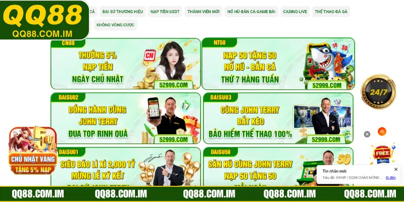 Chương trình hoàn tiền Casino QQ88 - Trải nghiệm an tâm, chơi hay nhận thưởng