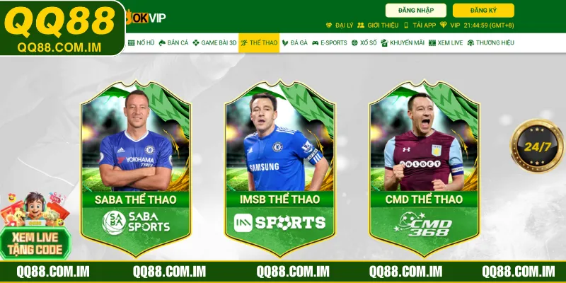 Giới Thiệu Về QQ88 - Sân Chơi Cá Cược Trực Tuyến Đẳng Cấp Cung cấp sảnh cược thể thao đa dạng đến từ nhiều đơn vị uy tín