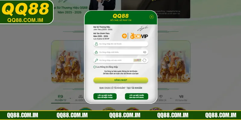 Hướng dẫn đăng nhập tài khoản QQ88 trên mọi thiết bị